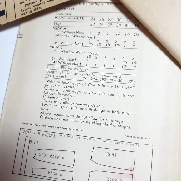 Vintage | Vogue 50's Sewing Pattern - Picture 2 of 5